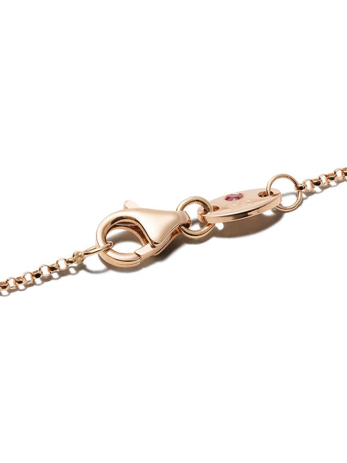 18kt rose gold diamond Princess Flower necklace